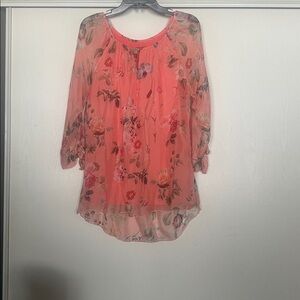 Lola Floral Coral Women's Top